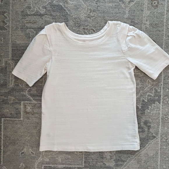 Heavier weight dressier T shirt with puff sleeve - Picture 2 of 4